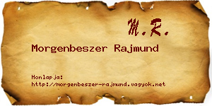 Morgenbeszer Rajmund névjegykártya